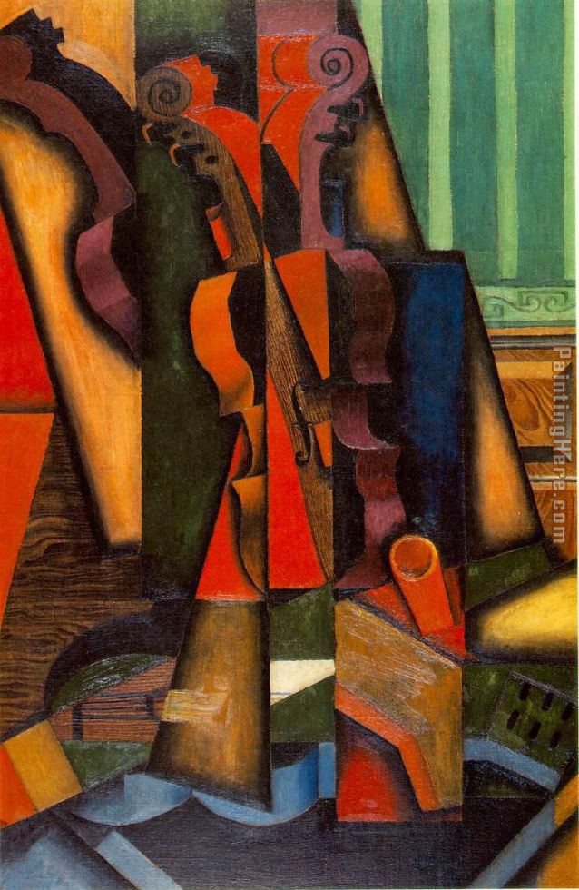 Violin and Guitar painting - Juan Gris Violin and Guitar art painting